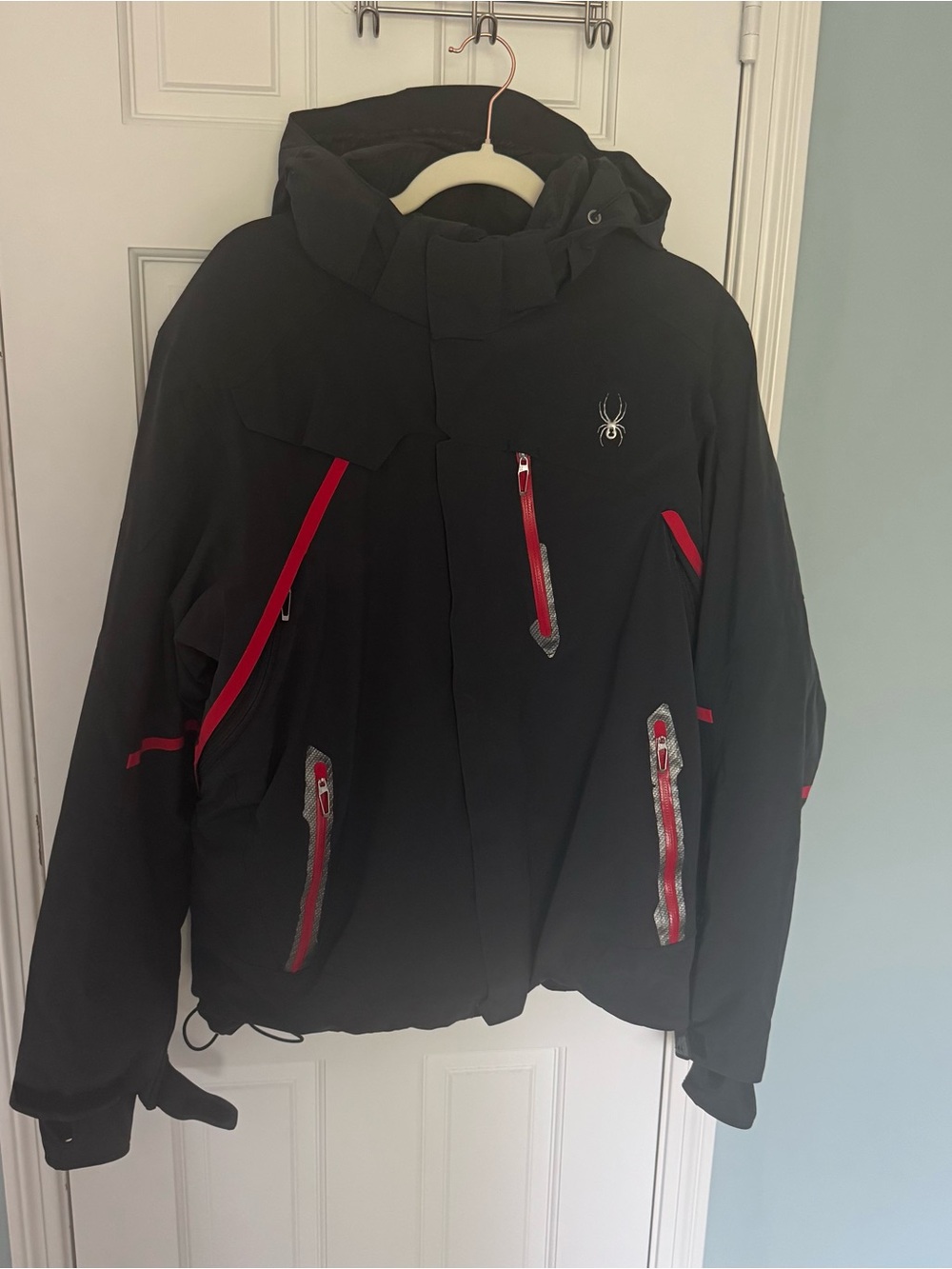 Spyder Bromont Insulated Ski Jacket Black & Red F2011 113006 Sz L